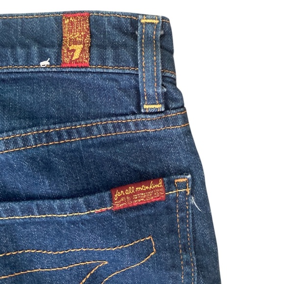 7 For All Mankind Baby Jo Cropped Trouser Jeans Avant High Rise Women's 27 - Picture 7 of 14